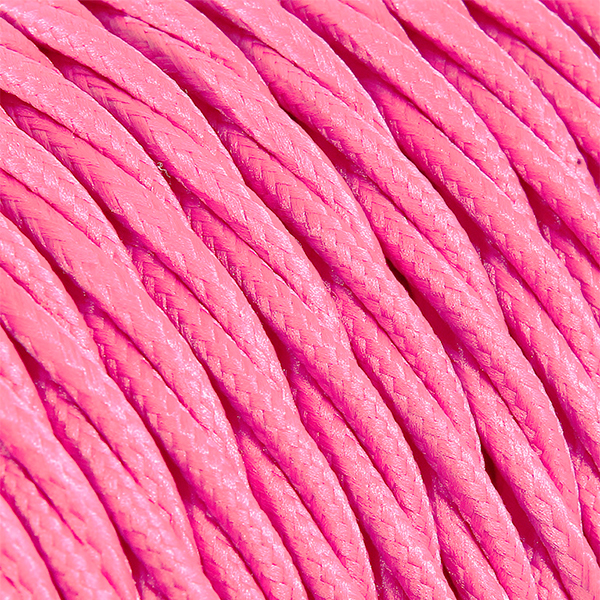 Textilkabel geflochten rosa.