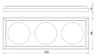 Holzrahmen quadratisch Buche III